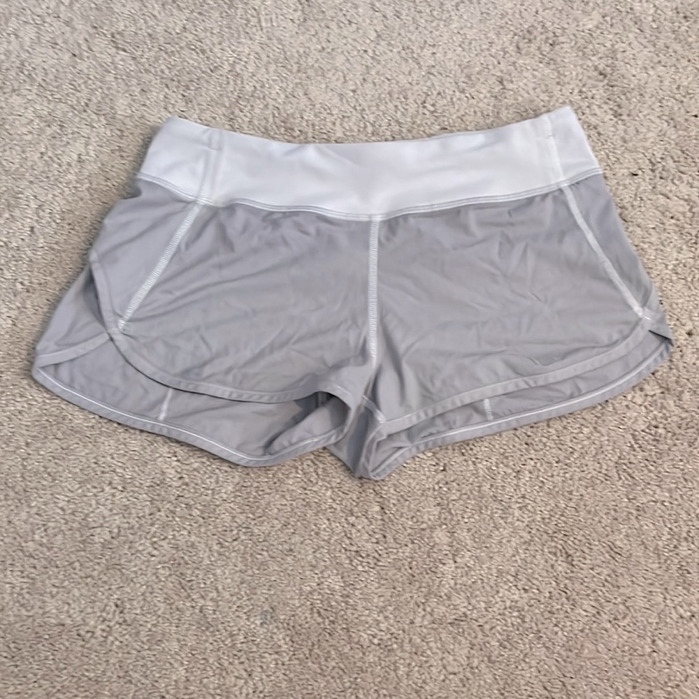 Grey lululemon speed up shorts